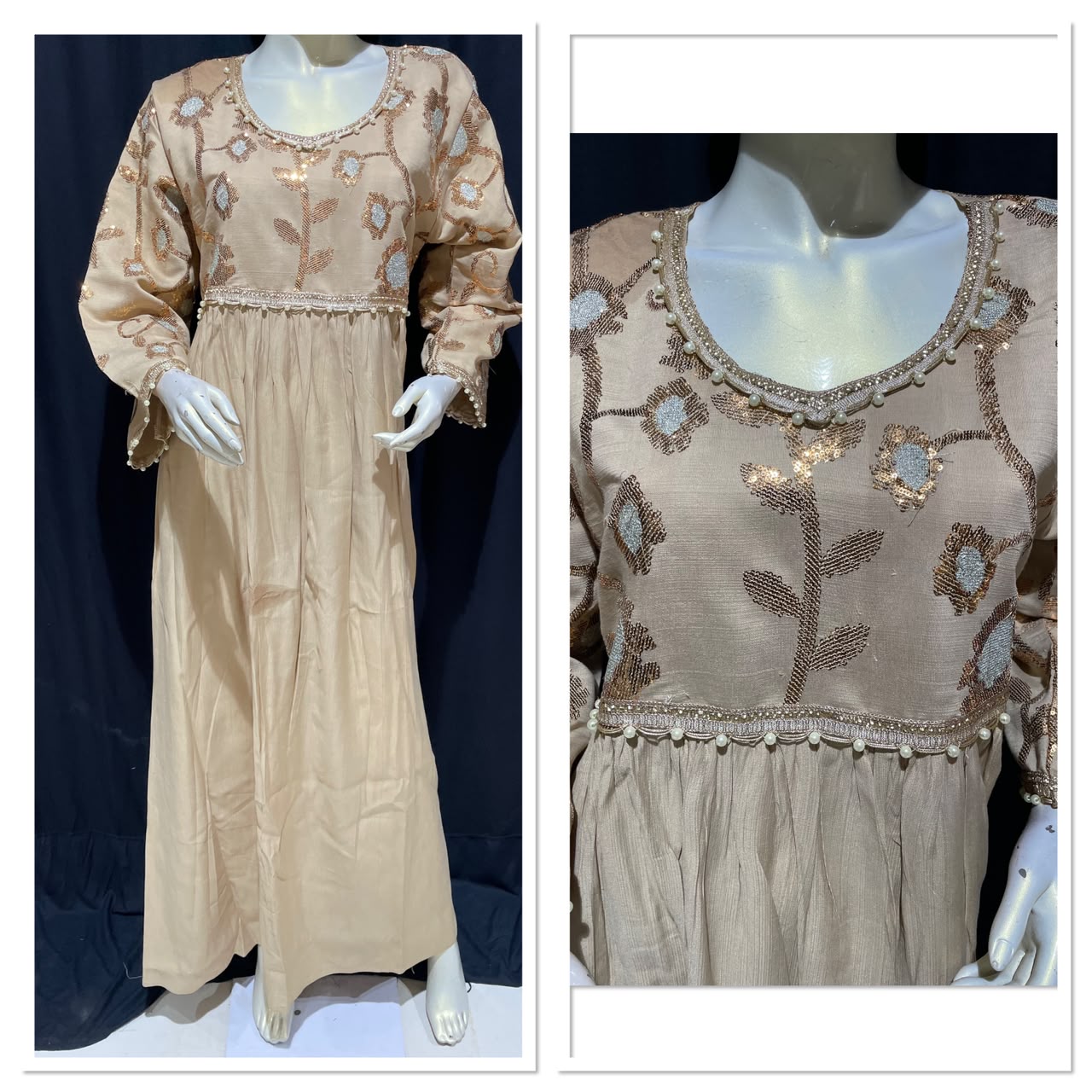 Champagne Sequin Kaftan